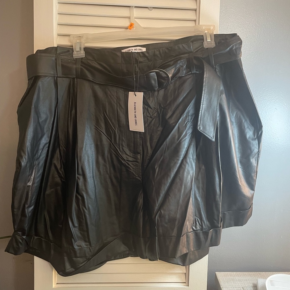 Leather shorts